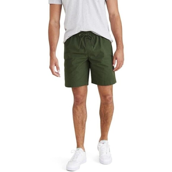 Dockers Mens Straight Fit Ultimate Shorts Pull on with Supreme Flex Green Small - Picture 1 of 8